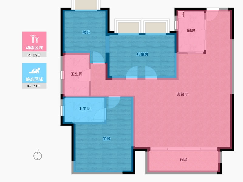 广东省-东莞市-保利·世茂·阳光城·阅云台-100.00-户型库-动静分区