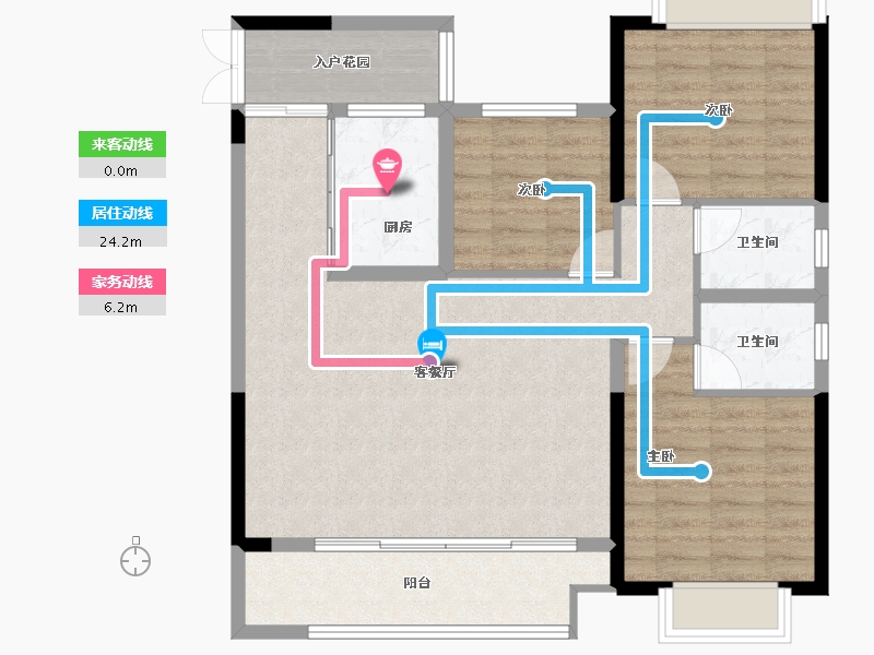 重庆-重庆市-珠江城-92.14-户型库-动静线