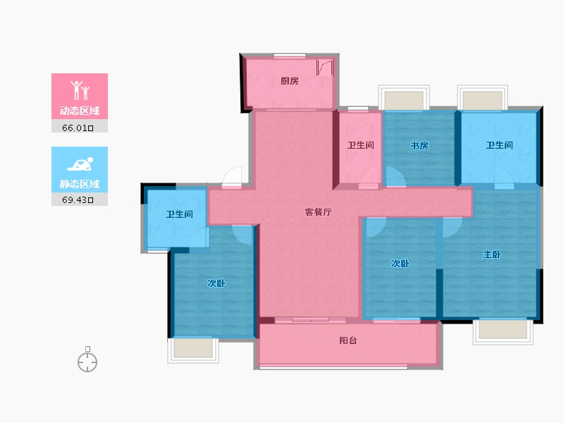 江苏省-无锡市-新力翡翠湾-120.63-户型库-动静分区