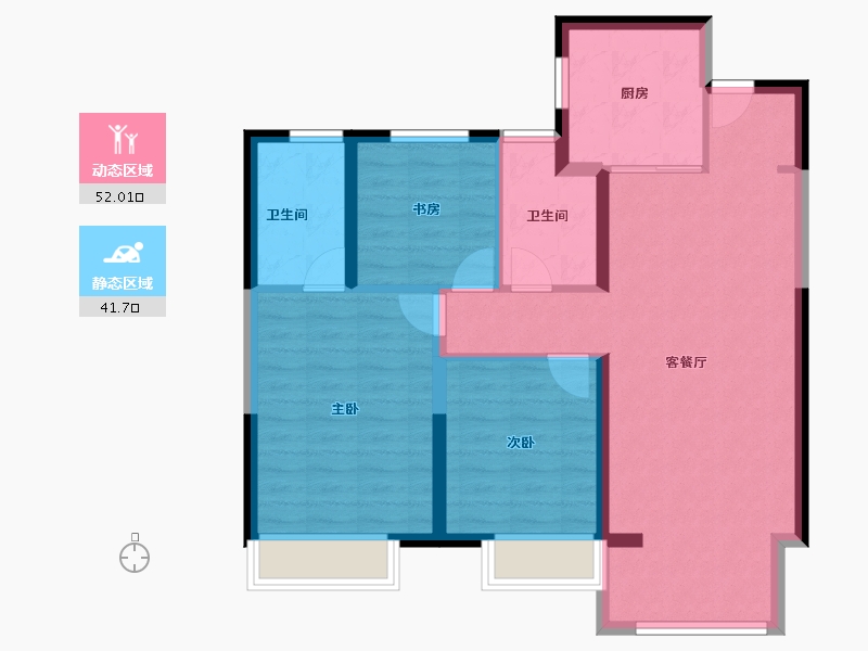 河北省-石家庄市-金辉长安云筑-84.00-户型库-动静分区