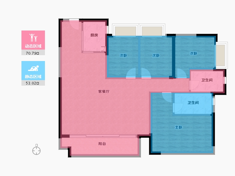 广东省-东莞市-保利·世茂·阳光城·阅云台-112.00-户型库-动静分区