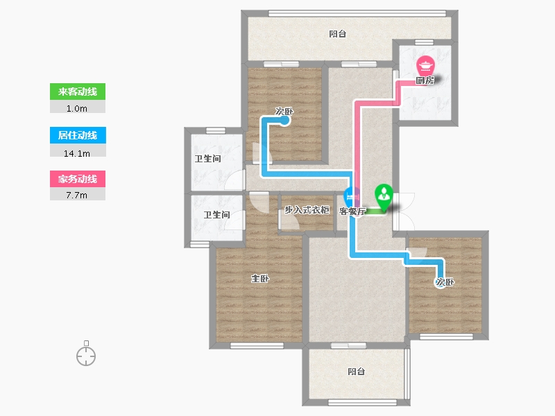 浙江省-绍兴市-绿城明月春江-112.93-户型库-动静线