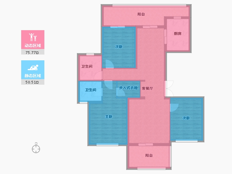 浙江省-绍兴市-绿城明月春江-112.93-户型库-动静分区