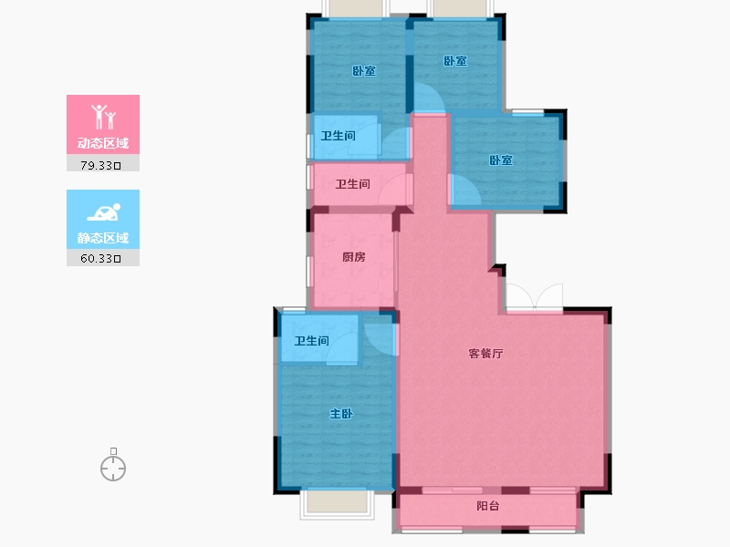 湖北省-武汉市-中建锦绣楚城-126.00-户型库-动静分区