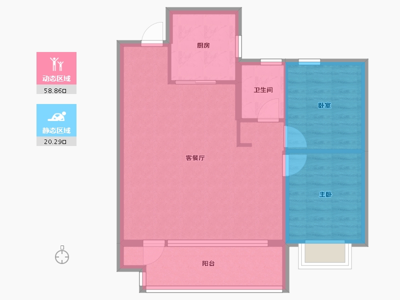 山东省-青岛市-卓越玺悦-71.19-户型库-动静分区