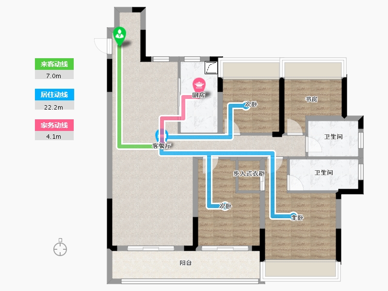 浙江省-绍兴市-金樾玖著-111.21-户型库-动静线