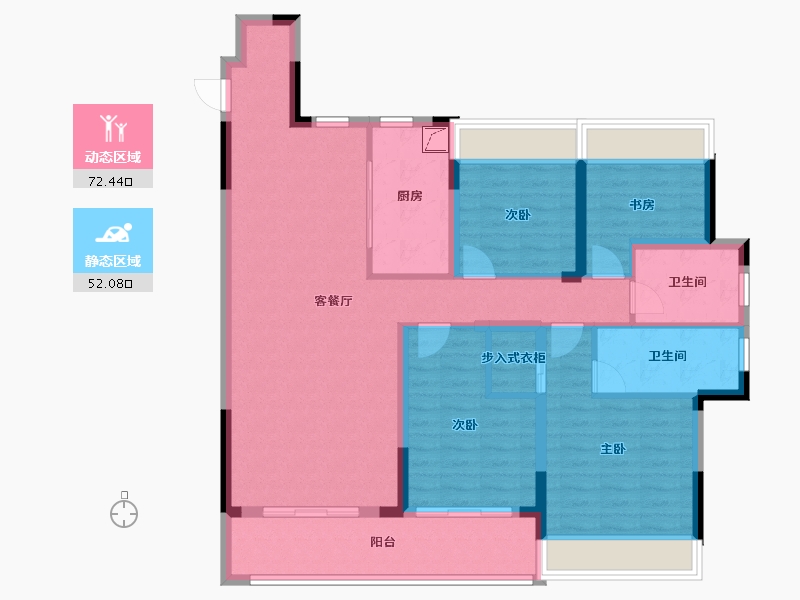 浙江省-绍兴市-金樾玖著-111.21-户型库-动静分区