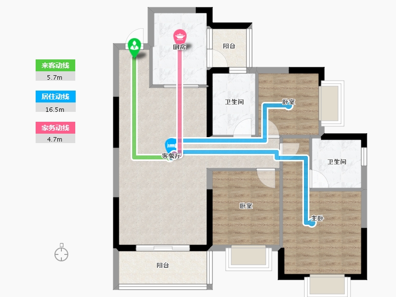 广东省-广州市-贵阳恒大未来城-87.00-户型库-动静线