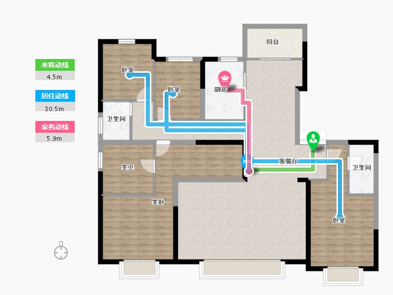 河北省-石家庄市-紫薇·华发CID中央首府-150.40-户型库-动静线