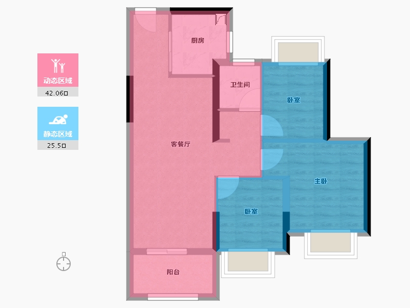 湖北省-武汉市-武汉恒大科技旅游城-59.71-户型库-动静分区