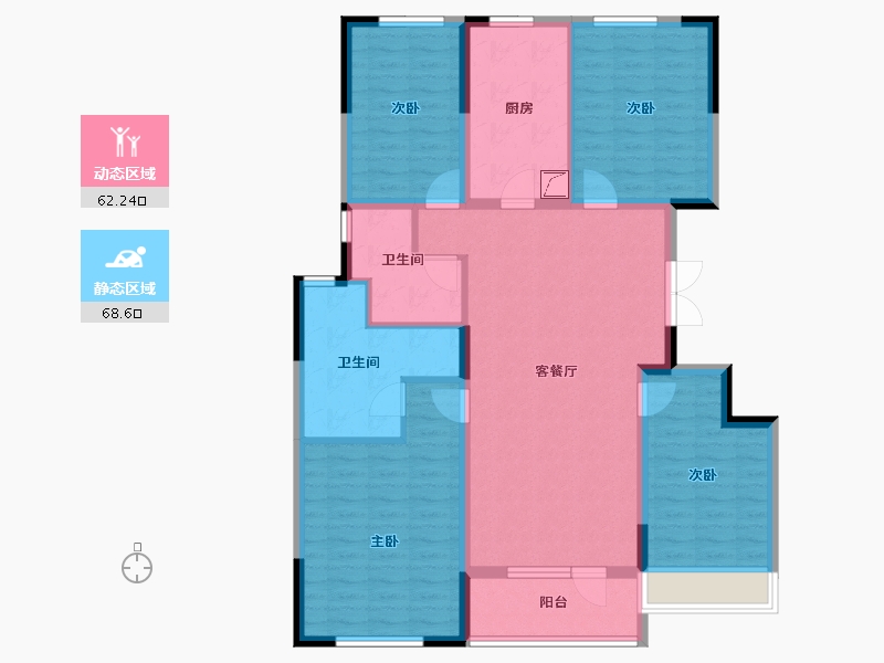 江苏省-无锡市-新力朗诗熙华府-117.28-户型库-动静分区