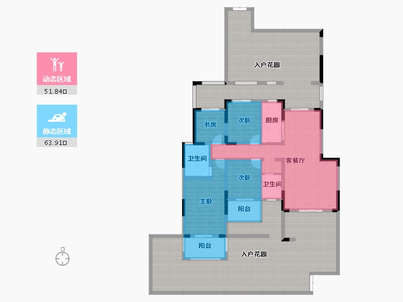 重庆-重庆市-三磊国汇中心-228.94-户型库-动静分区