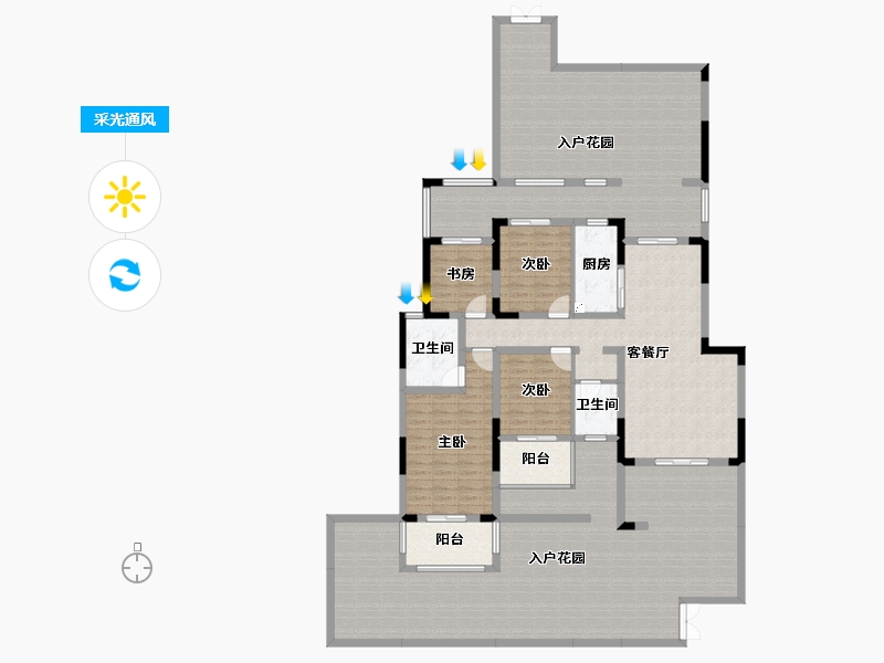 重庆-重庆市-三磊国汇中心-228.94-户型库-采光通风