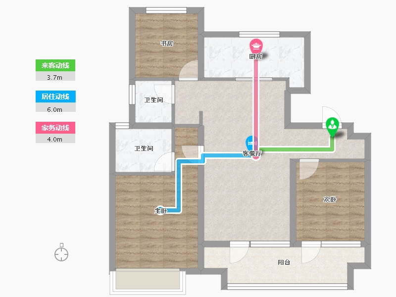 山东省-青岛市-卓越玺悦-83.62-户型库-动静线