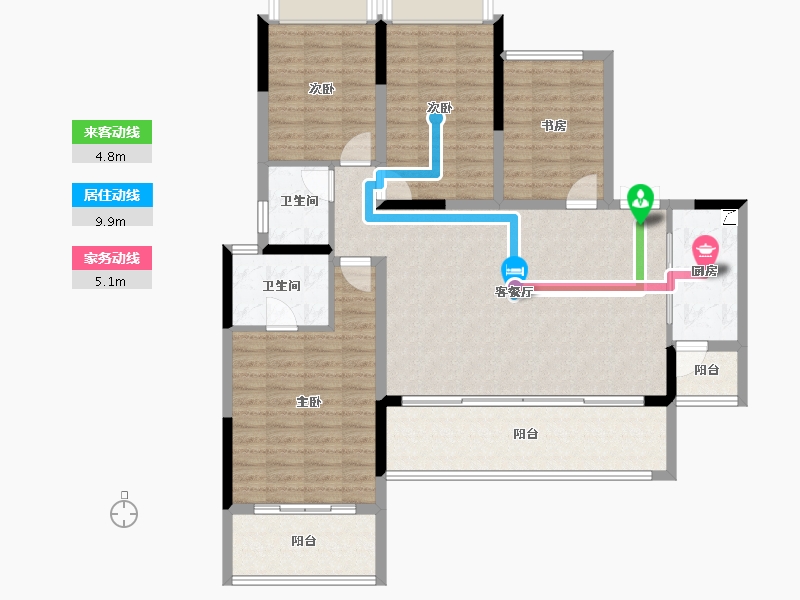 重庆-重庆市-金辉中央铭著-122.13-户型库-动静线