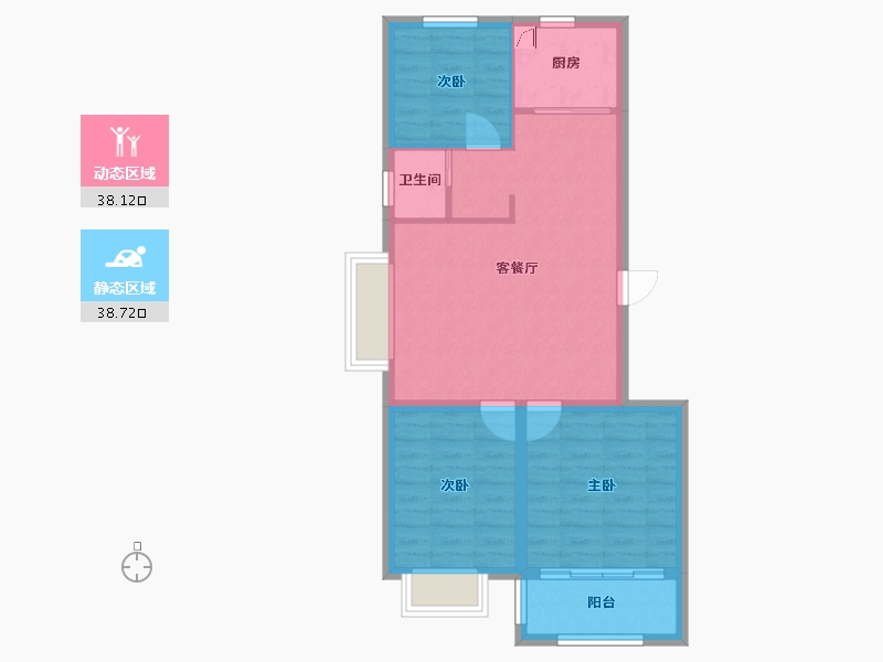 山东省-烟台市-仕林上府-80.00-户型库-动静分区