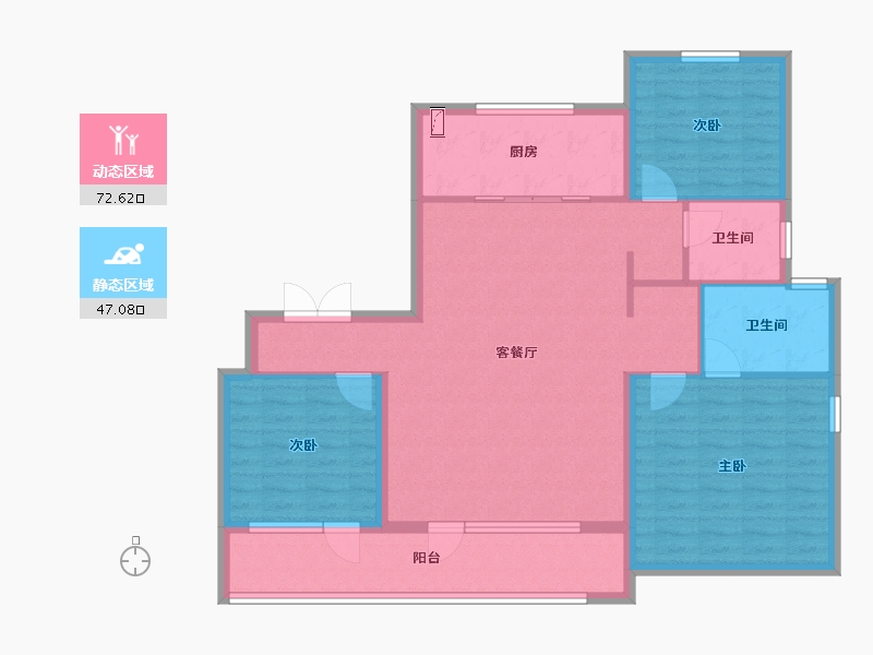 山东省-青岛市-灵山湾壹号-108.00-户型库-动静分区