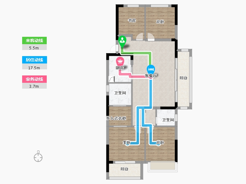 浙江省-绍兴市-世纪江湾-100.80-户型库-动静线