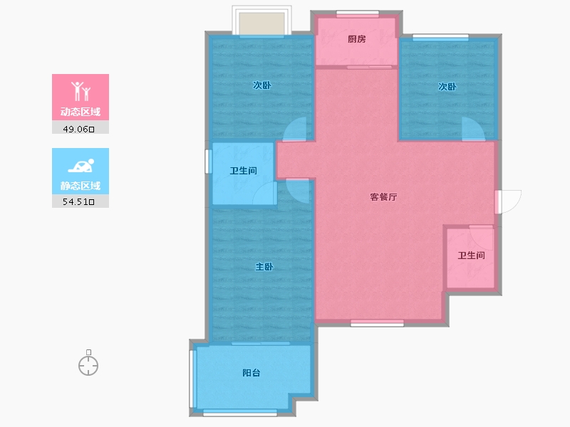 陕西省-西安市-华宇凤凰城-108.56-户型库-动静分区