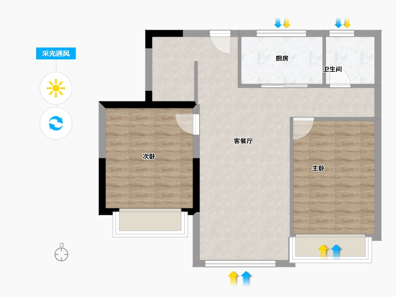 江苏省-无锡市-和玺-68.58-户型库-采光通风