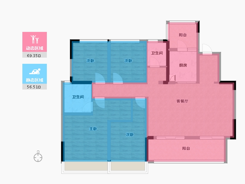 四川省-成都市-龙潭寺TOD龙潭九章-116.23-户型库-动静分区