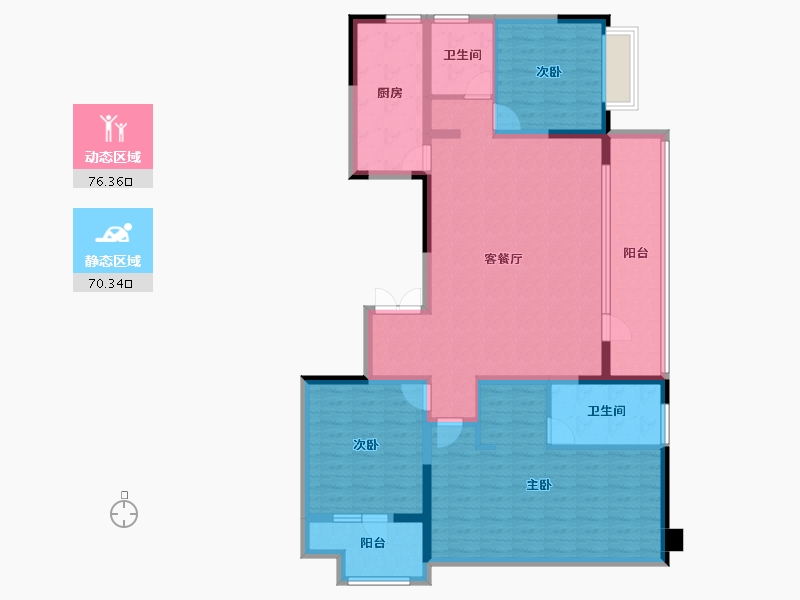 山东省-烟台市-招商马尔贝拉-131.65-户型库-动静分区