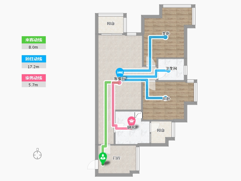 四川省-成都市-卓锦城五期-66.00-户型库-动静线