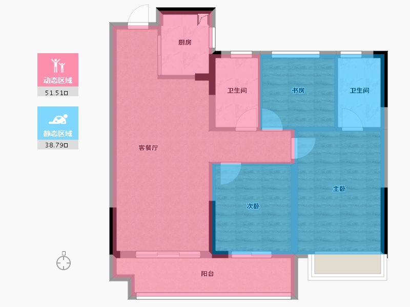 浙江省-绍兴市-世纪江湾-80.81-户型库-动静分区