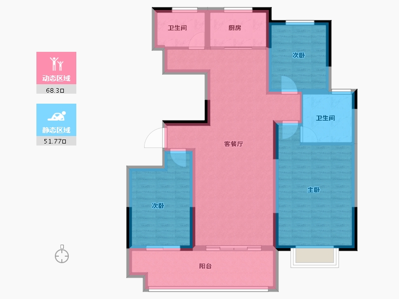 山东省-临沂市-城建·锦绣里-108.01-户型库-动静分区