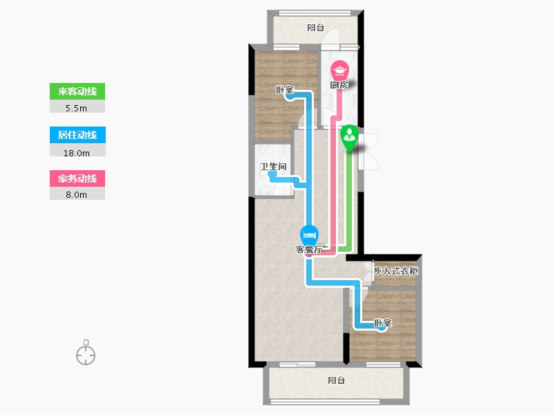 河北省-石家庄市-长丰路6号-74.36-户型库-动静线