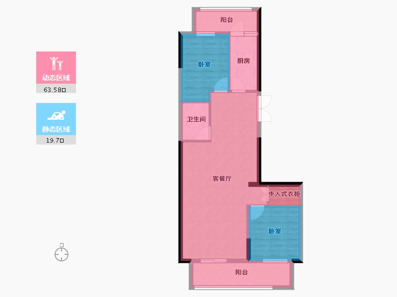 河北省-石家庄市-长丰路6号-74.36-户型库-动静分区