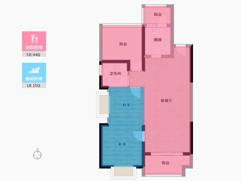 广东省-中山市-金乐上东城-68.00-户型库-动静分区