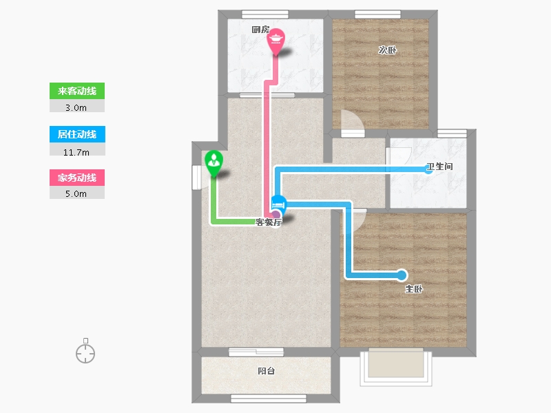 河北省-石家庄市-正定熙湖三期-64.80-户型库-动静线