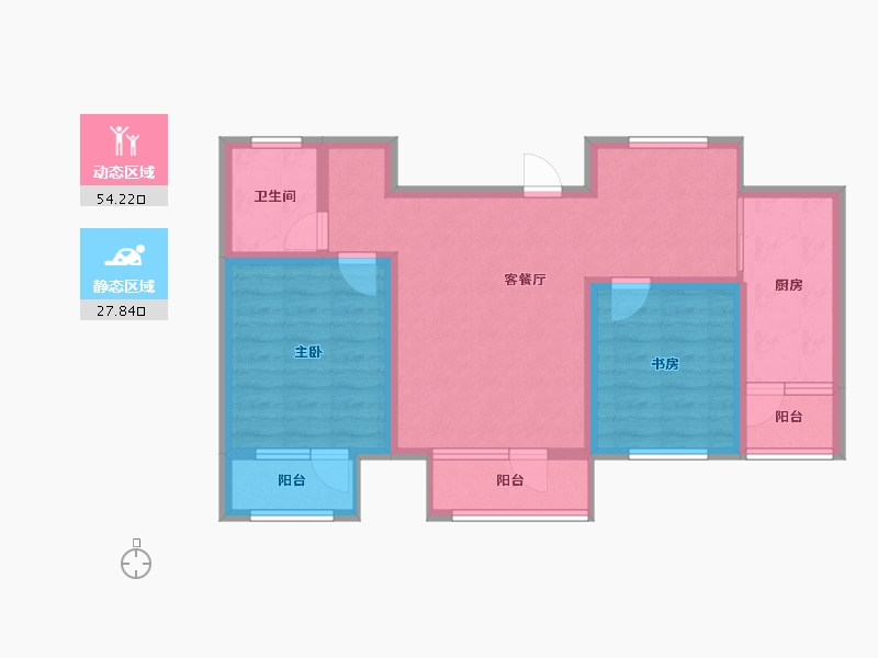 山东省-青岛市-碧水明珠-71.94-户型库-动静分区