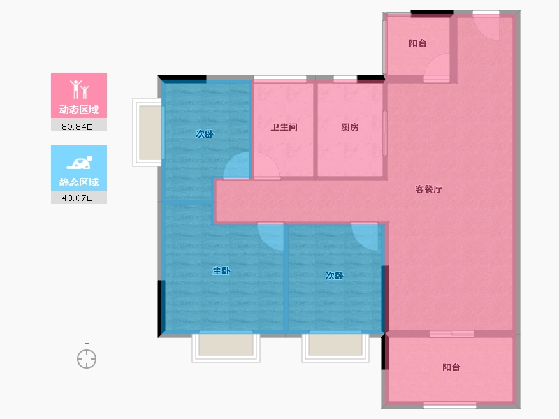 广东省-中山市-建发昇荟庭-110.40-户型库-动静分区