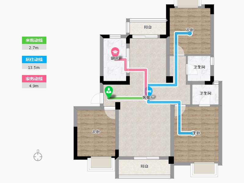 湖北省-武汉市-武汉中国健康谷-86.57-户型库-动静线