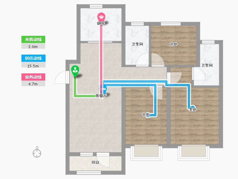 河北省-石家庄市-正定熙湖三期-80.00-户型库-动静线