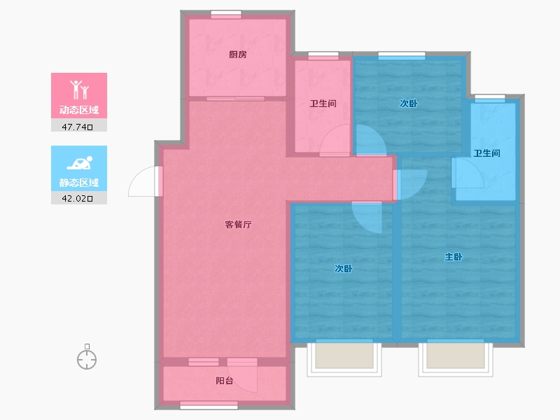 河北省-石家庄市-正定熙湖三期-80.00-户型库-动静分区