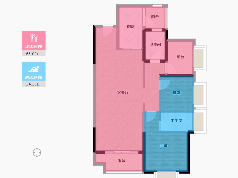 广东省-中山市-金乐上东城-79.20-户型库-动静分区