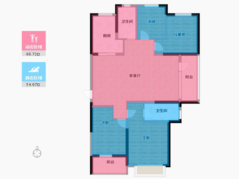 山东省-青岛市-世茂锦域-107.96-户型库-动静分区