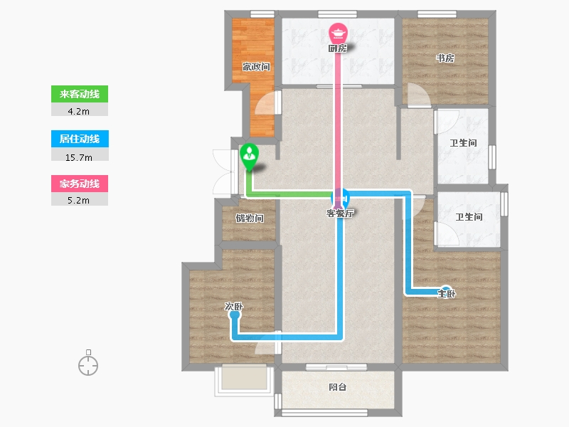 河北省-石家庄市-万科正定文化村-102.49-户型库-动静线