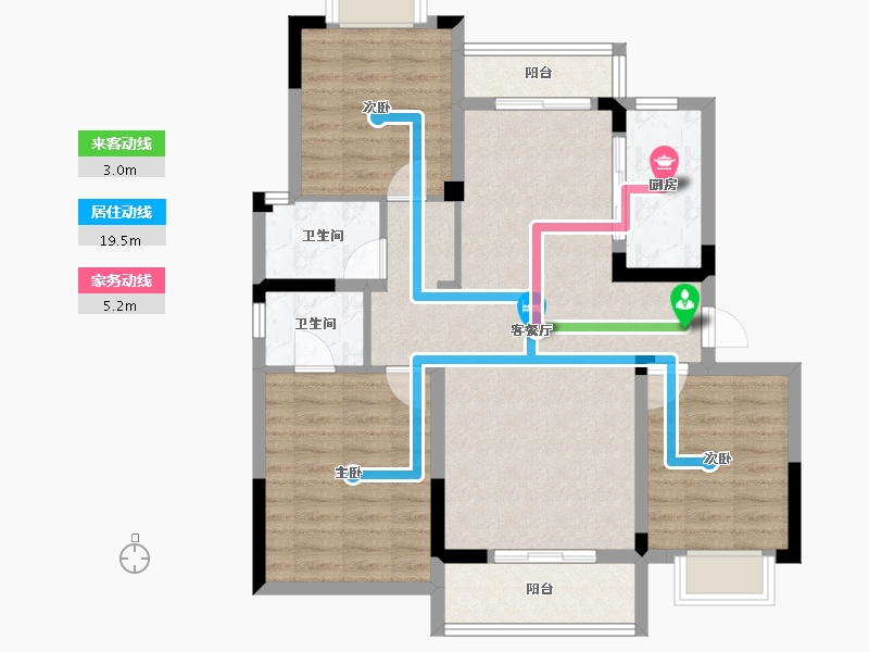 湖北省-武汉市-武汉中国健康谷-88.72-户型库-动静线