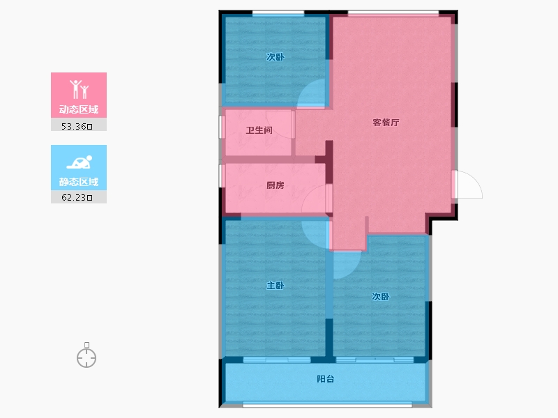 山东省-临沂市-城建·锦绣里-104.81-户型库-动静分区