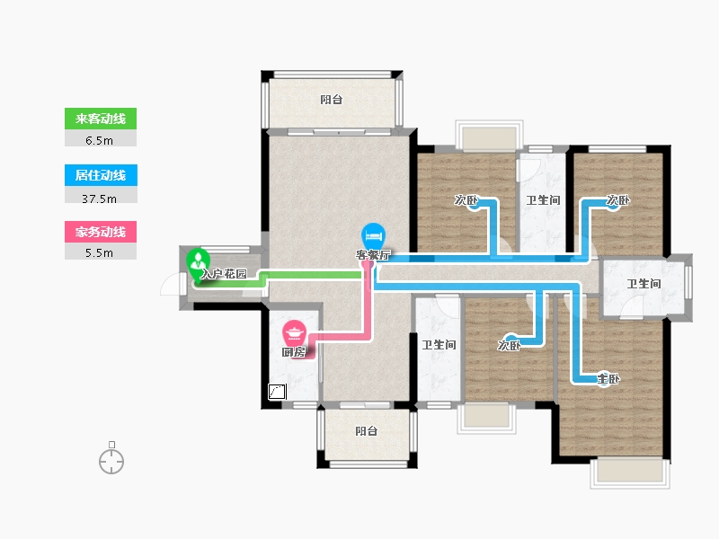 福建省-泉州市-百信·御江帝景太阳城-133.30-户型库-动静线