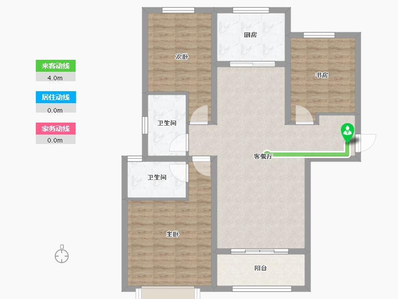 陕西省-西安市-金泰·贞观悦府-92.01-户型库-动静线