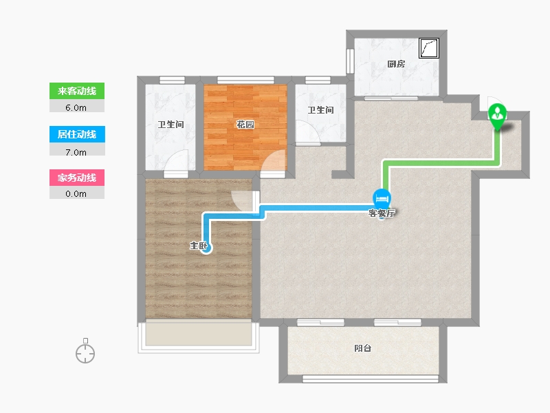 江苏省-常州市-万科四季雅苑-84.90-户型库-动静线