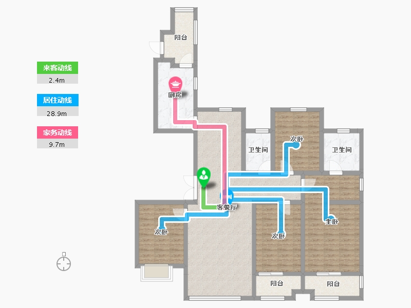 河北省-石家庄市-雅郡小区-127.14-户型库-动静线