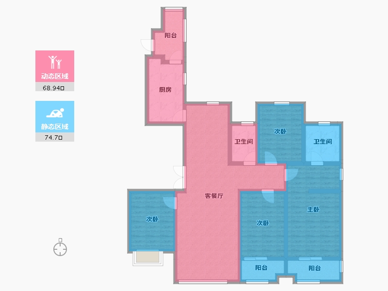 河北省-石家庄市-雅郡小区-127.14-户型库-动静分区