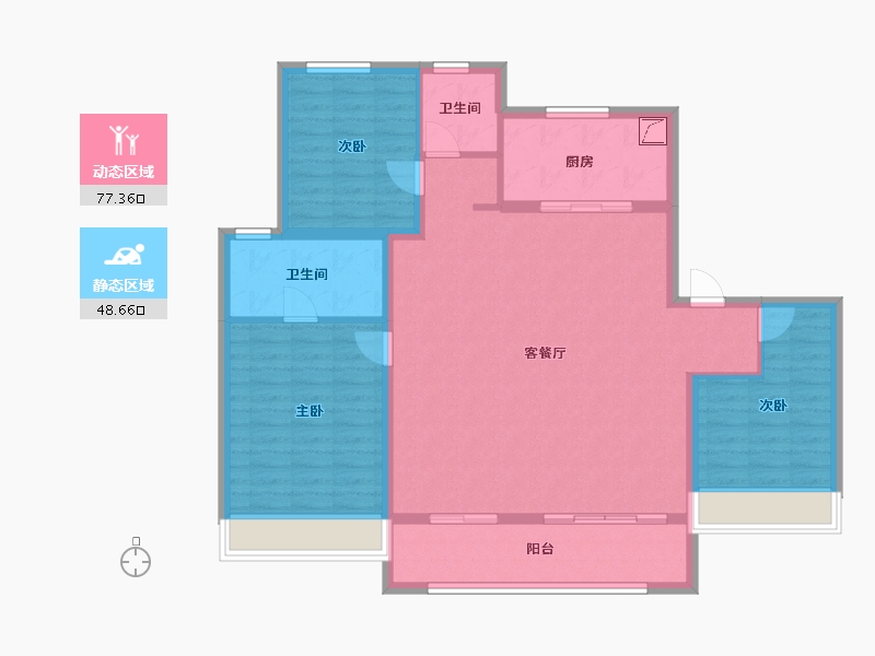 江苏省-无锡市-蠡湖国际小镇-114.44-户型库-动静分区