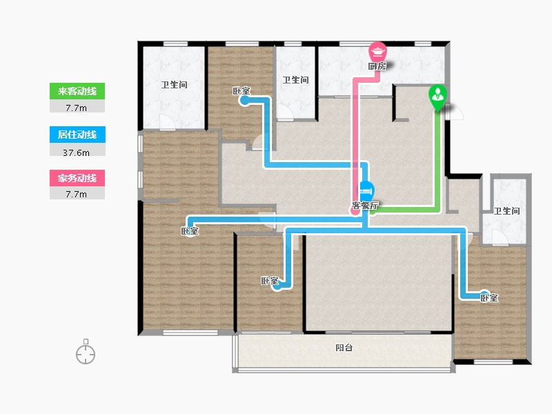 浙江省-宁波市-绿城·滨河鸣翠-234.53-户型库-动静线